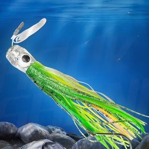 Leurre de jupe de poulpe en résine pour la pêche en haute mer Appât de calmar à naufrage rapide pour les espèces cibles de bar dans les rivières et la pêche à la traîne au gros thon - Product Image 6