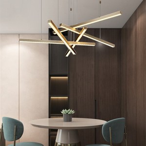 Plafón led dorado para techo, lámpara colgante decorativa para sala de estar, iluminación de oficina - Product Image 2