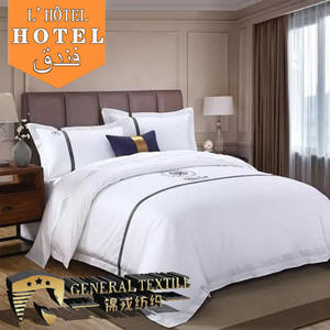 Set di biancheria da letto in lino per hotel in cotone 100% bianco di <span class=keywords><strong>lusso</strong></span> per hotel - Product Image 2