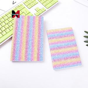 Libretas de <span class=keywords><strong>Agenda</strong></span> con Tapa Dura Brillante de Colores al por Mayor, Libretas con Polvo Dorado, Manualidades de Plástico - Product Image 3