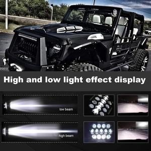 OVOVS Faro Delantero LED Redondo de 7 Pulgadas con Luz Alta y Baja DRL, Faro LED de 75W para Jeep Wrangler JK, Land Rover, <span class=keywords><strong>Lada</strong></span> Niva - Product Image 2
