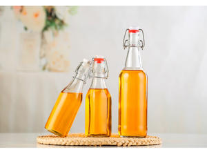 Verre à vin transparent 1l, 500ml, 750ml, à fond plat, couvercle pivotant, pour boisson, bouteille de vin, avec bouchon à clip étanche - Product Image 6