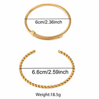 Bestseller Kabel-Draht-Twist-Armreifensets für Frauen Edelstahl-Schmuck für Mädchen