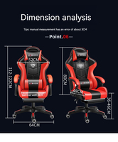 Chaises de bureau pour jeux sur PC, chaises de course, inclinables, en cuir, Autofull Gamer, dropshipping, chaise de jeu LED avec repose-pieds