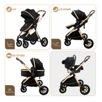 Poussette bébé de haute qualité 4 en 1 Ensemble voiture Poussette bébé pas chère Moderne Acheter Poussette pliable de voyage Luxe 3 en 1 pour nouveau-né