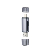 Lector de tarjetas SD USB C multifunción, tarjeta de memoria externa de aleación de aluminio para teléfonos móviles y ordenadores Compatible con cámaras