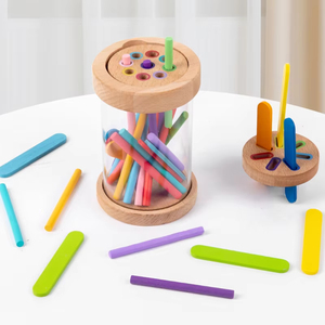 Wholesale 2 in 1 Color Sorting Game Multicolored Sticks <b>Toys</b> Classification Cup Transparent Acrylic Body With Lids - Product Image 4