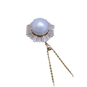 Zhuji <b>Edison</b> 12-13mm White Freshwater Round Pearl Pendant Necklace Strong <b>Light</b> Fine Flaws S925 Silver Jewelry - Product Image 5