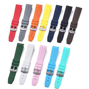 New <b>Silicone</b> <b>Waterproof</b> Watch Strap 20mm Fitted for Mo on Watches Curved End Sport Replacement Watch Band - Product Image 4