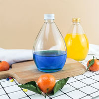 Bouteille de boisson créative en forme de goutte de 100 ml, 280 ml, 350 ml, 500 ml, bouteille en verre givrée transparente personnalisée