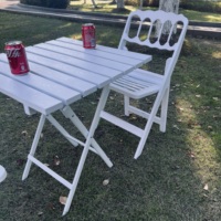 Balcon Jardin Salon Parc Utilisation Vente en Gros Portable En Plastique Moderne Camping En Plein Air Pique-Nique Tables et Chaises Ensembles