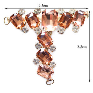 Adornos ostentosos de diamantes de imitación para mujer, para playa bohemias Sandalias planas, <span class=keywords><strong>chanclas</strong></span>, accesorios - Product Image 5