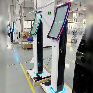23.6'' 4/8G Memory Windows Android 7/10 Curved Screen Kiosk Self Ticket <b>Printer</b> QR Code <b>Scanner</b> Facial Recognition Payment SDK - Product Image 1