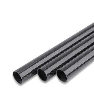 Tubo de Fibra de Carbono OEM de China TOPFRP, Tubo Redondo CFRP de 3k y 25 mm - Product Image 1