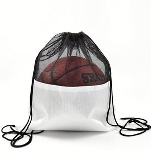 Sac de sport en filet personnalisé avec logo, sac de rangement à cordon pour équipement de basketball, football, sports de plage - Product Image 3