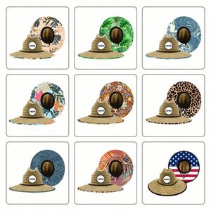 Sombrero de Paja Personalizado con Logotipo Promocional, Unisex, de Ala Ancha, Tejido, Estilo Americano, para Verano, Pesca, Playa, Salvavidas - Product Image 5