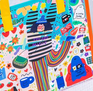 Sac à main pour femme en PVC écologique, réutilisable, imperméable, sac de shopping en PVC pour femme, sac d'épicerie imprimé avec logo pour femme - Product Image 3