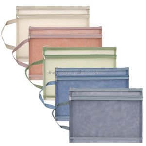 Bán Buôn Trong Suốt Lưới Tập Tin Túi Dây Kéo A4 Xách Tay Cuốn Sách Túi Hai Lớp Dày Thử Nghiệm Túi Tùy Chỉnh Thư Mục - Product Image 1