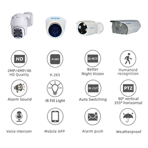 Sản phẩm giám sát 1080P ứng dụng mạng Video Recorder GIÁM SÁT POE NVR với 4 máy ảnh Kit 8 kênh PoE hệ thống máy ảnh - Product Image 2