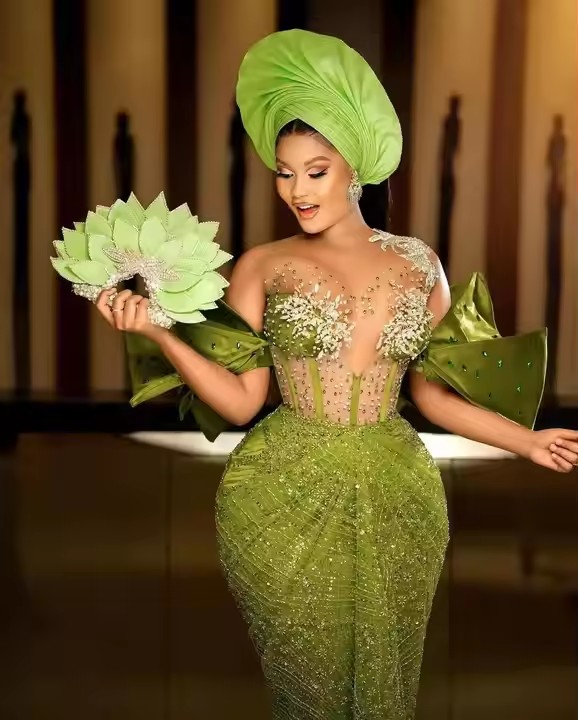 Buy Green Pron Dress Mint Green Embroidery Ball Gown | Alibaba.com