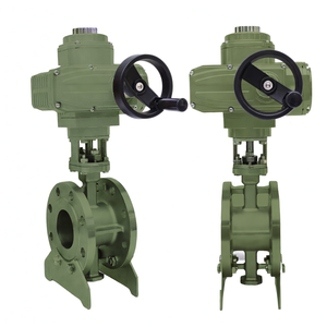 Vanne à bille motorisée multi-tours en acier inoxydable, à bride, antidéflagrante, à port en V, commande urgente COVNA HK-EX-Q - Product Image 2