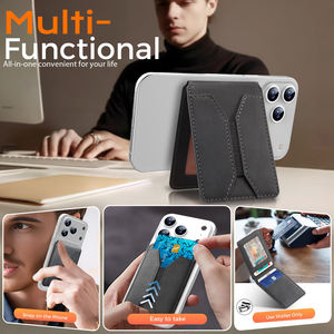 Горячая распродажа: минималистичный чехол-кошелек MagSafe для телефона с RFID-защитой, тонкий, из искусственной кожи, на магните, вмещает 5-6 карт - Product Image 2