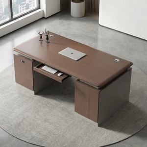 Bureau de personnel de bureau pratique avec surface de travail spacieuse et rangement à tiroirs pour les tâches administratives quotidiennes - Product Image 2