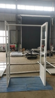 Porte battante moderne en acier et verre pour entrée de bureau