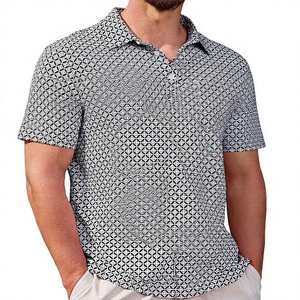 Polo de Golf para Hombre, Corte Ajustado, Secado Rápido, Estampado, Transpirable, Tejido Elástico en 4 Direcciones, Absorbe la Humedad, Bolsillo en el Pecho, Diseño con Ventilación Lateral - Product Image 4