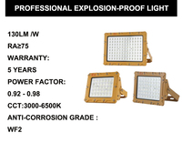 Lampes de sécurité extérieures pour lampe LED anti-explosion 200W, projecteur LED 50W 150W avec indice de protection IP66, garantie 5 ans