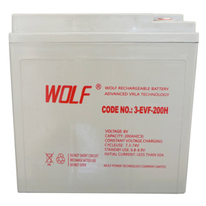 Batería para Carro de Golf WOLF 3-EVF-200H 6V 200Ah/3hr Libre de Mantenimiento, Plomo-Ácido, 260x180x275mm, Ciclo Profundo, 34kg, 600 Ciclos - Product Image 3