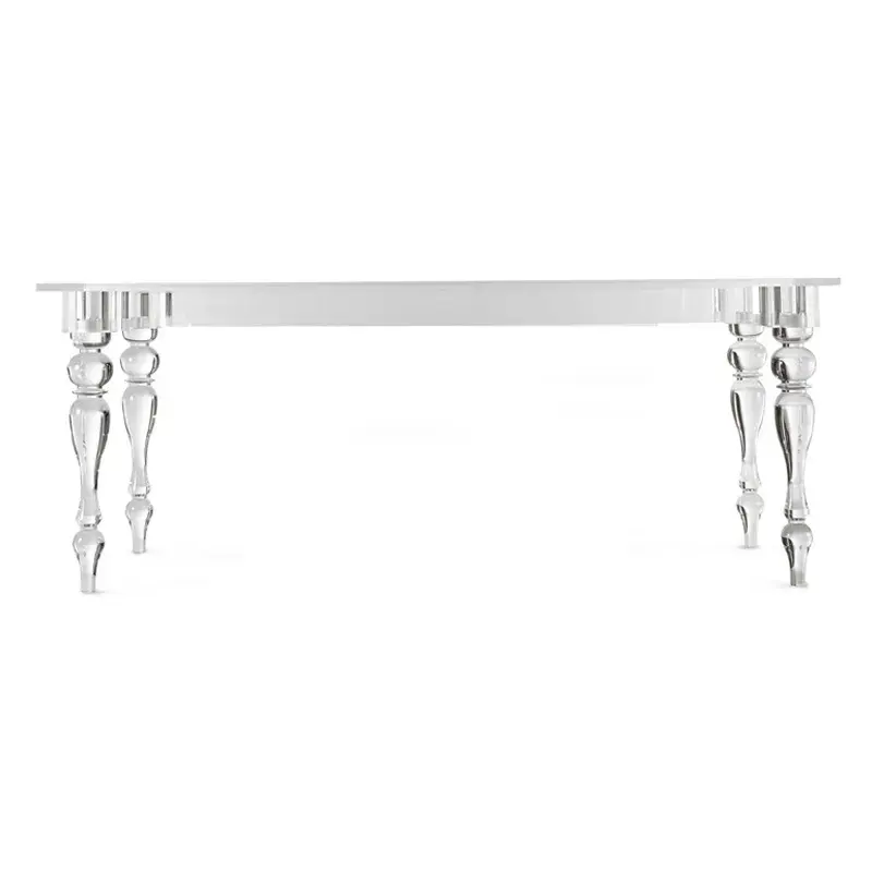 Antique Acrylic Furniture Rectangle Crystal Clear Office Conference Acrylic Desks Glasstop Table Hotel Wedding Dining Tables