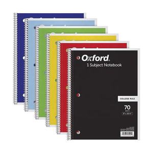 Cuaderno Espiral <span class=keywords><strong>Oxford</strong></span> College Rule Subject, 70 Hojas/140 Páginas, Tamaño B5 (8"*10.5"), Bloc de Notas para Estudiantes con Cubierta de Papel - Product Image 1