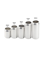 Offre Spéciale 250ml 330ml 500ml Bouteille monobloc en aluminium trapu standard mince avec couvercle #200 #202 pour boissons boissons