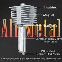 Kit Hotend Untuk Bambu Lab A2L Nozzle Baja Terpadu Terintegrasi All in One Hotend 0.2/0.4/0.6/0.8mm Untuk Bagian Printer 3D BAMBOO A2L