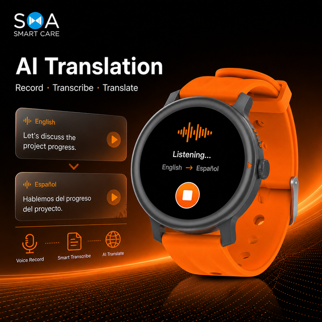 Custom Logo AI Recording Smartwatch Bluetooth Calling 3ATM AMOLED Watch for OEM ODM Business Wearable Brands