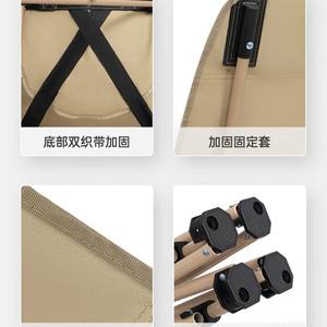 Chaise pliante d'extérieur en aluminium, forme ovale, chaise de jardin portable, design minimaliste, grande taille, siège inclinable - Product Image 4