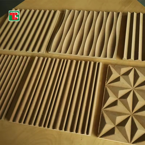 Nhà Máy bán hàng trực tiếp painel canelado em kết cấu dập nổi <span class=keywords><strong>MDF</strong></span> Ốp 3D <span class=keywords><strong>MDF</strong></span> trang trí chạm khắc trang trí thiết kế tường Bảng điều khiển - Product Image 2