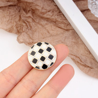 Tombol huruf batu kristal logam bulat kualitas tinggi untuk sweter mantel set kancing jahit bola Diy klasik 18mm 23mm