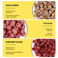 Friandises Naturelles pour Chiens 100g par Sachet, Viande Crue, Foie de Poulet/Canard/Vache, Faciles à Stocker, Aliments Lyophilisés pour Animaux de Compagnie, Friandises pour Chats/Chiens
