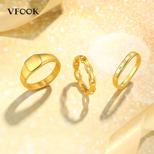 Anillo de Corazón Trenzado Romántico VFOOK, Resistente al Deslustre, Anillo de Oro Puro Sólido de 24K para el Día de San Valentín - Product Image 3