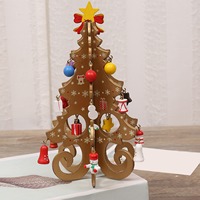 Ornement de Noël en bois personnalisé pour arbre de Noël, décoration de bureau, arbre de Noël avec petit pendentif