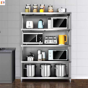 Estante de cocina comercial Estante de almacenamiento para hoteles y restaurantes Estante de supermercado de acero inoxidable - Product Image 5