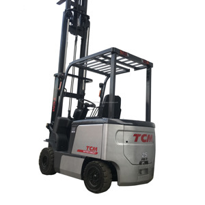 Used TCM 25 2.5 Ton Electric Forklift 2023 Model Offroad Terrain Solid Tires 1 Year Warranty Good Working Condition Powerful 4X4 - Product Image 1