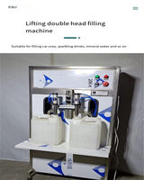 Máquina de Llenado Semiautomática Vertical de 2 Cabezales, Dosificadora para Aceite Comestible, Lubricante, Salsa, Vinagre, Detergente para Ropa