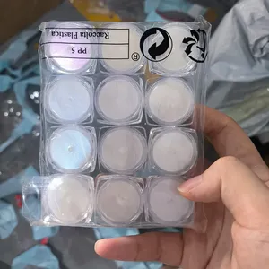 Lot de 12 poudres miroir Aurora blanches pour ongles, 0,3 g/pot, pigment chromé scintillant effet clair de lune pour décorations de manucure au gel UV - Product Image 3
