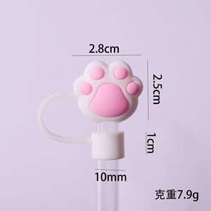 Penutup Sedotan Karet PVC Seri Cakar Kucing, Hadiah Promosi, Tampan, Praktis, Tahan Kotoran, dan Tahan Lama - Product Image 2
