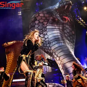 Музыкальный концертный сценический Декор гигантская надувная модель змеи воздушный шар со светодиодом