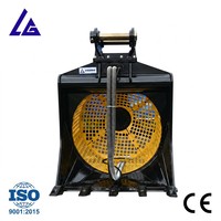 Godet vibrant LIGONG pour excavatrice 3,5-30 tonnes, pour le criblage de sable et gravier de rivière, prix usine CE