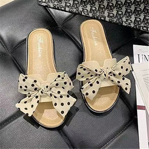 Sandales <span class=keywords><strong>à</strong></span> <span class=keywords><strong>Plateforme</strong></span> d'Été Élégantes <span class=keywords><strong>pour</strong></span> Femmes, <span class=keywords><strong>Mules</strong></span> <span class=keywords><strong>à</strong></span> Nœud Papillon, Chaussons Intérieur-Extérieur <span class=keywords><strong>à</strong></span> Bride Unique, Design Mignon avec Semelle en PVC <span class=keywords><strong>pour</strong></span> la Plage - Product Image 4